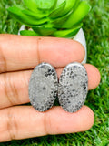 Black Fossil Coral Cabochon Pairs • Code B53-B56 • AAA Quality  • Natural Fossil coral Cabs