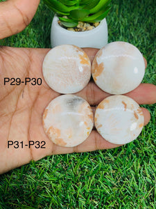 Pink Scolecite Cabochon • Code P29-P32 • AAA Quality • Natural Pink Scolecite Cabs • Scolecite Pendant • Scolecite for Jewelry Making