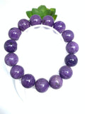 Charoite Bracelet 14 mm size • Code B6 • Length 7.5 Inch Weight 61 gm • Natural Charoite Round Bracelet •  Origin Russia • Charoite Jewelry