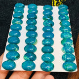 Chrysocolla Cabochon 10X14 mm Size - Pack of 2Pcs - AAA Quality - Natural Chrysocolla cabs - Chrysocolla Oval Cabochon