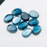 London Blue Topaz 8X10MM Smooth Oval Cabs,natural gemstone cabochon , Pack of 1 pc