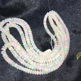 Ethiopian Opal Faceted Roundel Beads 5-8mm size, 16 Inch Strand, Superb Quality, Approx 85 carat .Origin Ethiopia, Video available.