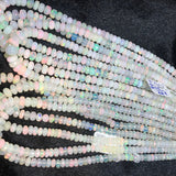 Ethiopian Opal Faceted Roundel Beads 5-8mm size, 16 Inch Strand, Superb Quality, Approx 85 carat .Origin Ethiopia, Video available.