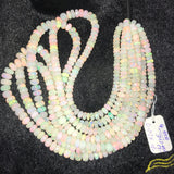 Ethiopian Opal Faceted Roundel Beads 5-8mm size, 16 Inch Strand, Superb Quality, Approx 85 carat .Origin Ethiopia, Video available.