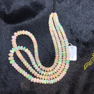 Ethiopian Opal Faceted Roundel Beads 5-8mm size, 16 Inch Strand, Superb Quality, Approx 85 carat .Origin Ethiopia, Video available.