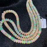 Ethiopian Opal Faceted Roundel Beads 5-8mm size, 16 Inch Strand, Superb Quality, Approx 85 carat .Origin Ethiopia, Video available.