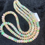 Ethiopian Opal Faceted Roundel Beads 5-8mm size, 16 Inch Strand, Superb Quality, Approx 85 carat .Origin Ethiopia, Video available.