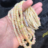 Ethiopian Opal Faceted Roundel Beads 5-8mm size, 16 Inch Strand, Superb Quality, Approx 85 carat .Origin Ethiopia, Video available.