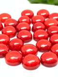 Coral Cabochon Round 6 mm •  Pack of 6 Pcs • AAA Quality •  Red Coral Cabs • Coral Gemstone