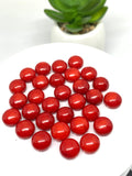 10MM Coral Cabochon Round •  Pack of 6 Pcs • AAA Quality
