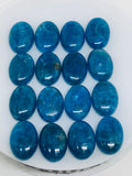 Apatite Cabochon 13x18 mm Size • Pack of 1 Pcs • Code N1 • AAA Quality • Blue Color • Natural Neon Apatite Oval Cabochons