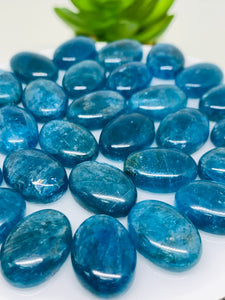 Apatite Cabochon 13x18 mm Size • Pack of 1 Pcs • Code N2 • AAA Quality • Natural Neon Apatite Oval Cabochons