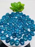 Apatite Cabochon 10x14 mm Size • Pack of 2 Pcs • Code N4 • AAA Quality  • Natural Neon Apatite Oval Cabochons