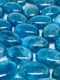 Apatite Cabochon 10x14 mm Size • Pack of 2 Pcs • Code N4 • AAA Quality  • Natural Neon Apatite Oval Cabochons