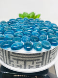 Apatite Cabochon 10x14 mm Size • Pack of 2 Pcs • Code N4 • AAA Quality  • Natural Neon Apatite Oval Cabochons