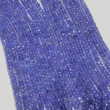 Tanzanite faceted 3-4 MM Roundel , Good Quality Natural tanzanite , Length 15". Tanzanite faceted roundel
