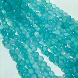 Chalcedony 7MM Faceted Onion shape Briolettes , Aqua chalcedony Onion shape, Aqua chalcedony , length 8 Inch.