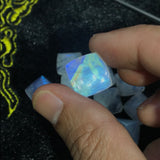 Moonstone 14MM pyramid Cabs, Blue Moonstone , Rainbow Moonstone,  Pack of 1 Pc.