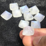 Moonstone 14MM pyramid Cabs, Blue Moonstone , Rainbow Moonstone,  Pack of 1 Pc.