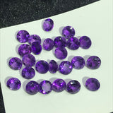 6mm Natural Amethyst Round cut stone , Pack of 6 piece, African Amethyst Round cabochon