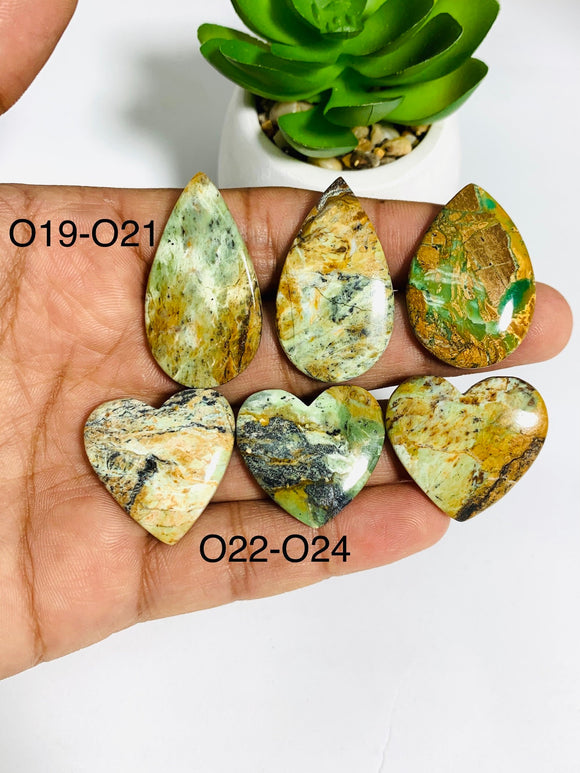 Serpentine Opalite Cabochon • Code O19-O24  • AAA Quality • Natural Serpentine Opalite Cabs • Serpentine Opalite Pendant