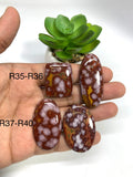 Red Ocean Jasper Cabochon • Code #R35-R38 • AAA Quality • Natural Ocean Jasper Cabs • Jasper Pendant