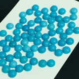 3MM Turquoise cabs, Natural Turquoise Cabs- Quality AAA- gemstone cabs Pack of 2 pc 100% natural turquoise- Turquoise Round Cabochon