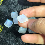 Moonstone 14MM pyramid Cabs, Blue Moonstone , Rainbow Moonstone,  Pack of 1 Pc.