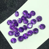 6mm Natural Amethyst Round cut stone , Pack of 6 piece, African Amethyst Round cabochon