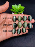 Cats Eye Cabochon • Code C23-C33 • Natural Cats Eye Cabs • Gemstone Cabochon • Perfect for Jewelry Making