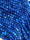 Kyanite Round Faceted 5 mm size -  Top Quality Round Kyanite beads, 40 cm Length- Kyanite Faceted Round Natural Blue Kyanite