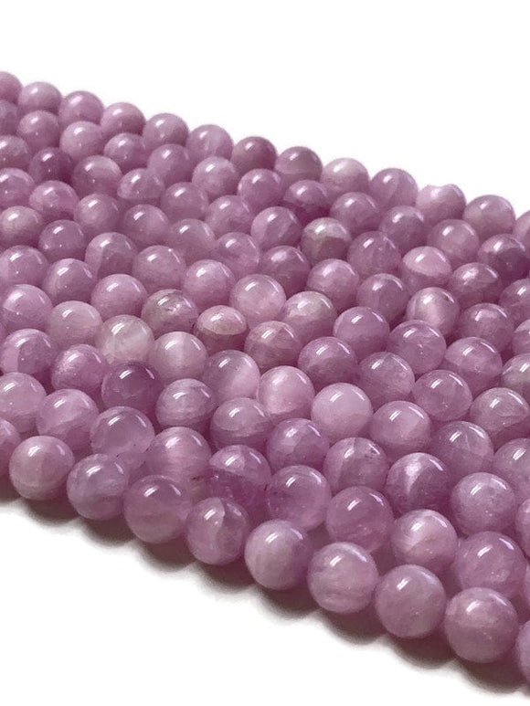 Kunzite Round Beads 8 mm Size • AAAA Quality • Length 40cm • Dark Pink Color • Natural Kunzite Beads • Origin Brazil