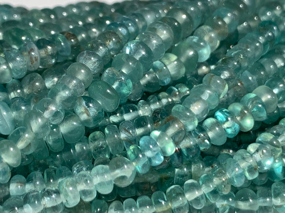 Apatite Roundel Beads  3 / 4mm / 3-4 mm size • 16 Inch Length • AAA Quality- Apatite Roundel Beads • Apatite Beads