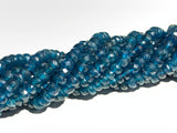 3.50- 5 mm Blue Apatite Faceted Roundel Beads • AAA Quality Beads • 16 Inch Length • Natural Neon Apatite Beads