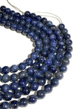 1/2 strand Blue Sapphire Round Beads • 6 mm size • Top Quality AAA 20 cm length • Natural Sapphire Beads • Sapphire Round beads