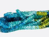 3-4 mm Apatite Roundel Beads  • 16 Inch Length • AAA Quality- Apatite Roundel Beads • Multi Color Apatite Beads