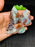 Aqua Chalcedony Cabochon • Code A9- A12 • AAA Quality • Natural Aqua Chalcedony Cabs • Perfect for Jewelry Making • Wire Wrapping Stone