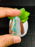 Aqua Chalcedony Cabochon • Code A13- A18 • AAA Quality • Natural Aqua Chalcedony Cabs • Perfect for Jewelry Making • Wire Wrapping Stone