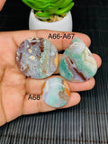 Aqua Chalcedony Cabochon • Code A66- A68 • AAA Quality • Natural Aqua Chalcedony Cabs • Perfect for Jewelry Making • Wire Wrapping Stone