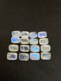 Moonstone Faceted 10X14 MM Rectangle Cabochon   AAA Quality Moonstone Faceted Cabochon- Pack of 1 Piece- Blue Fire Moonstone