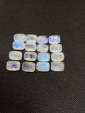 Moonstone Faceted 10X14 MM Rectangle Cabochon   AAA Quality Moonstone Faceted Cabochon- Pack of 1 Piece- Blue Fire Moonstone