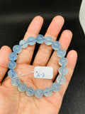 Blue Aquamarine Beaded Bracelet . Length in 7.5 Inch Stretch Bracelet,Code A-7-Aquamarine Bracelet Transparent AAA Grade, weight 32-gm