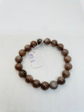 Black Sunstone Bracelet 10mm size-26-GM -Natural Sunstone Beaded Bracelet - Length 7.5 Inch in Stretchable Cord,code BS-1