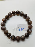 Black Sunstone Bracelet 10mm size-26-GM -Natural Sunstone Beaded Bracelet - Length 7.5 Inch in Stretchable Cord,code BS-1