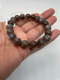Black Sunstone Bracelet 10mm size-27-GM -Natural Sunstone Beaded Bracelet - Length 7.5 Inch in Stretchable Cord,code BS-3