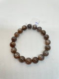 Black Sunstone Bracelet 10mm size-27-GM -Natural Sunstone Beaded Bracelet - Length 7.5 Inch in Stretchable Cord,code BS-3