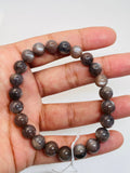 Black Sunstone Bracelet 8mm size-18MM -Natural Sunstone Beaded Bracelet - Length 7.5 Inch in Stretchable Cord,code BS-5