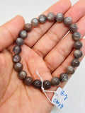 Black Sunstone Bracelet 8mm size-18MM -Natural Sunstone Beaded Bracelet - Length 7.5 Inch in Stretchable Cord,code BS-5