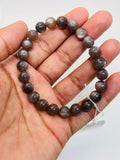 Black Sunstone Bracelet 8mm size-18MM -Natural Sunstone Beaded Bracelet - Length 7.5 Inch in Stretchable Cord,code BS-5