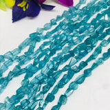 Apatite Faceted Nuggets, 5x7mm approx size, 14 Inch Strand, irregular faceted tumble shape,blue Apatite